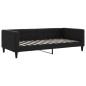vidaXL Divano Letto Estraibile con Materassi Nero 100x200 cm Tessuto vidaXL Divano Letto Estraibile con Materassi Nero 100x200 cm Tessuto