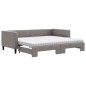 vidaXL Divano Letto Estraibile con Materassi Tortora 90x200 cm Tessuto vidaXL Divano Letto Estraibile con Materassi Tortora 90x200 cm Tessuto