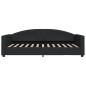 vidaXL Divano Letto Estraibile con Cassetti Nero 100x200 cm in Tessuto