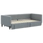 vidaXL Divano Letto Estraibile Cassetti Grigio Chiaro 90x190cm Tessuto vidaXL Divano Letto Estraibile Cassetti Grigio Chiaro 90x190cm Tessuto