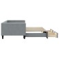 vidaXL Divano Letto Estraibile Cassetti Grigio Chiaro 90x190cm Tessuto vidaXL Divano Letto Estraibile Cassetti Grigio Chiaro 90x190cm Tessuto
