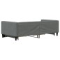 vidaXL Divano Letto Estraibile Cassetti Grigio Scuro 90x200cm Tessuto vidaXL Divano Letto Estraibile Cassetti Grigio Scuro 90x200cm Tessuto