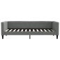 vidaXL Divano Letto Estraibile Cassetti Grigio Scuro 90x200cm Tessuto vidaXL Divano Letto Estraibile Cassetti Grigio Scuro 90x200cm Tessuto