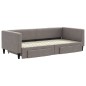 vidaXL Divano Letto Estraibile con Cassetti Tortora 90x200 cm Tessuto vidaXL Divano Letto Estraibile con Cassetti Tortora 90x200 cm Tessuto