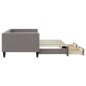vidaXL Divano Letto Estraibile con Cassetti Tortora 90x200 cm Tessuto vidaXL Divano Letto Estraibile con Cassetti Tortora 90x200 cm Tessuto