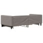 vidaXL Divano Letto Estraibile con Cassetti Tortora 90x200 cm Tessuto vidaXL Divano Letto Estraibile con Cassetti Tortora 90x200 cm Tessuto