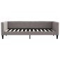 vidaXL Divano Letto Estraibile con Cassetti Tortora 90x200 cm Tessuto vidaXL Divano Letto Estraibile con Cassetti Tortora 90x200 cm Tessuto