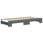 vidaXL Divano Letto Estraibile Cassetti Grigio Scuro 100x200cm Tessuto vidaXL Divano Letto Estraibile Cassetti Grigio Scuro 100x200cm Tessuto