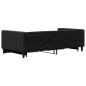 vidaXL Divano Letto Estraibile con Cassetti Nero 100x200 cm in Tessuto vidaXL Divano Letto Estraibile con Cassetti Nero 100x200 cm in Tessuto