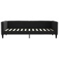 vidaXL Divano Letto Estraibile con Cassetti Nero 100x200 cm in Tessuto vidaXL Divano Letto Estraibile con Cassetti Nero 100x200 cm in Tessuto