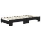 vidaXL Divano Letto Estraibile con Cassetti Nero 100x200 cm in Tessuto vidaXL Divano Letto Estraibile con Cassetti Nero 100x200 cm in Tessuto