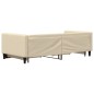 vidaXL Divano Letto Estraibile con Cassetti Crema 90x200 cm in Tessuto
