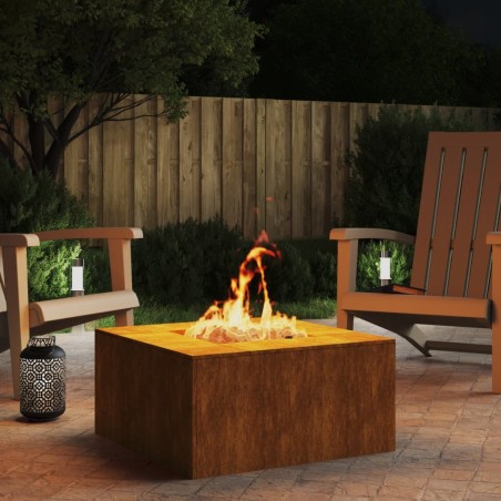 vidaXL Braciere 60x60x30 cm in Acciaio Corten 