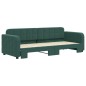 vidaXL Divano Letto con Letto Estraibile Verde Scuro 80x200cm Velluto