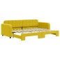 vidaXL Divano Letto con Letto Estraibile Giallo 80x200 cm in Velluto vidaXL Divano Letto con Letto Estraibile Giallo 80x200 cm in Velluto