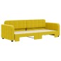 vidaXL Divano Letto con Letto Estraibile Giallo 80x200 cm in Velluto vidaXL Divano Letto con Letto Estraibile Giallo 80x200 cm in Velluto