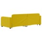 vidaXL Divano Letto con Letto Estraibile Giallo 80x200 cm in Velluto vidaXL Divano Letto con Letto Estraibile Giallo 80x200 cm in Velluto