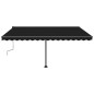 Tenda da Sole Retrattile Manuale con LED 450x300 cm Antracite Tenda da Sole Retrattile Manuale con LED 450x300 cm Antracite
