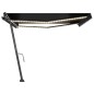 Tenda da Sole Retrattile Manuale con LED 450x300 cm Antracite Tenda da Sole Retrattile Manuale con LED 450x300 cm Antracite