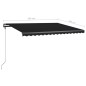Tenda da Sole Retrattile Manuale con LED 450x300 cm Antracite Tenda da Sole Retrattile Manuale con LED 450x300 cm Antracite