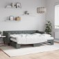 vidaXL Divano Letto Estraibile Materassi Grigio Scuro 80x200cm Tessuto vidaXL Divano Letto Estraibile Materassi Grigio Scuro 80x200cm Tessuto