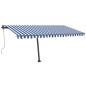 Tenda da Sole Autoportante Automatica 450x300 cm Blu Bianca Tenda da Sole Autoportante Automatica 450x300 cm Blu Bianca