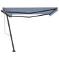 Tenda da Sole Autoportante Automatica 450x300 cm Blu Bianca Tenda da Sole Autoportante Automatica 450x300 cm Blu Bianca