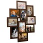 vidaXL Cornice per Collage 10x(10x15 cm) Foto Marrone Scuro in MDF vidaXL Cornice per Collage 10x(10x15 cm) Foto Marrone Scuro in MDF