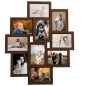 vidaXL Cornice per Collage 10x(10x15 cm) Foto Marrone Scuro in MDF vidaXL Cornice per Collage 10x(10x15 cm) Foto Marrone Scuro in MDF