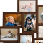 vidaXL Cornice per Collage 10x(10x15 cm) Foto Marrone Scuro in MDF vidaXL Cornice per Collage 10x(10x15 cm) Foto Marrone Scuro in MDF