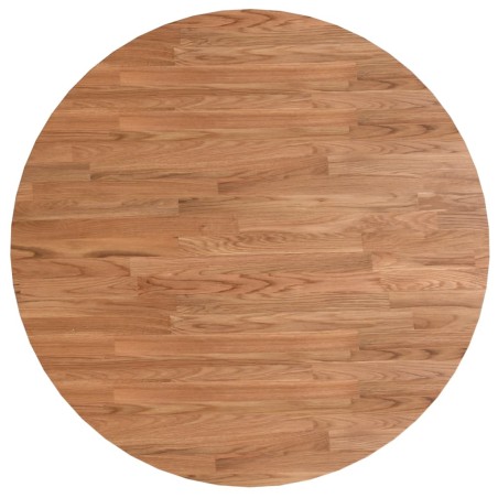 vidaXL Piano Tavolo Rotondo Marrone Chiaro Ø80x1,5 cm Rovere Trattato