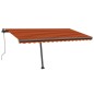 Tenda da Sole Autoportante Automatica 450x300cm Arancio Marrone Tenda da Sole Autoportante Automatica 450x300cm Arancio Marrone