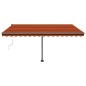 Tenda da Sole Autoportante Automatica 450x300cm Arancio Marrone Tenda da Sole Autoportante Automatica 450x300cm Arancio Marrone