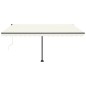 Tenda Automatica con Sensore Vento e LED 450x300 cm Crema Tenda Automatica con Sensore Vento e LED 450x300 cm Crema