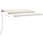 Tenda Automatica con Sensore Vento e LED 450x300 cm Crema Tenda Automatica con Sensore Vento e LED 450x300 cm Crema