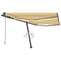 Tenda Automatica con Sensore Vento LED 450x300 cm Gialla Bianca Tenda Automatica con Sensore Vento LED 450x300 cm Gialla Bianca