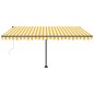 Tenda Automatica con Sensore Vento LED 450x300 cm Gialla Bianca Tenda Automatica con Sensore Vento LED 450x300 cm Gialla Bianca