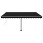 vidaXL Tenda Automatica con Sensore Vento e LED 450x300 cm Antracite vidaXL Tenda Automatica con Sensore Vento e LED 450x300 cm Antracite