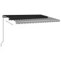 vidaXL Tenda Automatica con Sensore Vento e LED 450x300 cm Antracite vidaXL Tenda Automatica con Sensore Vento e LED 450x300 cm Antracite