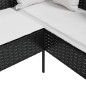 vidaXL Divano a Forma di L con Cuscini in Polyrattan Nero vidaXL Divano a Forma di L con Cuscini in Polyrattan Nero