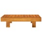 Set Divani Giardino 2 pz Cuscini Bianco Crema in Legno d'Acacia