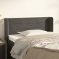 Testiera ad Orecchio Grigio Scuro 93x16x78/88 cm in Velluto Testiera ad Orecchio Grigio Scuro 93x16x78/88 cm in Velluto