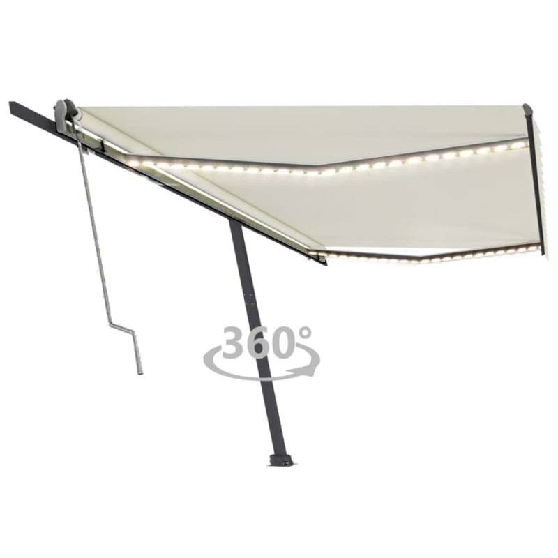 Tenda Automatica Sensore Vento e LED 500x300 cm Crema Tenda Automatica Sensore Vento e LED 500x300 cm Crema