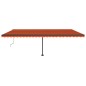 Tenda da Sole Autoportante Automatica 600x300cm Arancio Marrone Tenda da Sole Autoportante Automatica 600x300cm Arancio Marrone