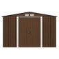 vidaXL Capanno Attrezzi da Giardino Marrone 257x205x178 cm in Acciaio