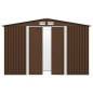 vidaXL Capanno Attrezzi da Giardino Marrone 257x205x178 cm in Acciaio