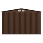 vidaXL Capanno Attrezzi da Giardino Marrone 257x205x178 cm in Acciaio