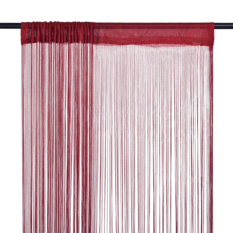vidaXL Tende a Filo 2 pz 140x250 cm Rosso Bordò vidaXL Tende a Filo 2 pz 140x250 cm Rosso Bordò
