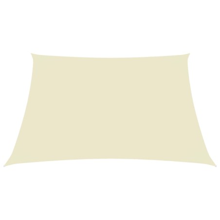 vidaXL Parasole a Vela Oxford Rettangolare 5x6 m Crema