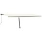 Tenda Automatica con Sensore Vento e LED 600x300 cm Crema Tenda Automatica con Sensore Vento e LED 600x300 cm Crema